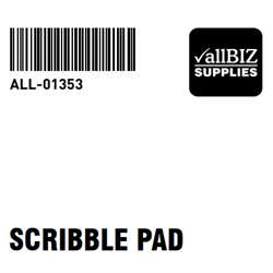 Scribble Pad White Bond 99x105 80gsm 250shts